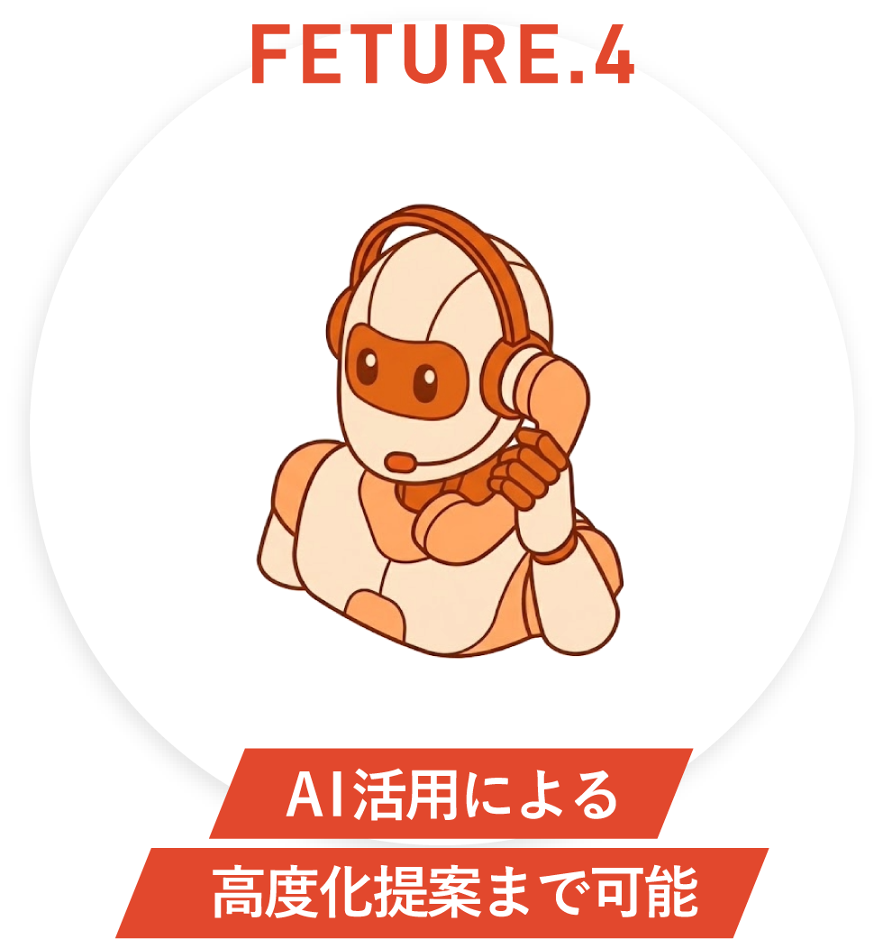 AI活用による高度化提案まで可能